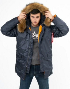 Куртка OXFORD 2.0 COMPASS BLACK/ORANGE  (нат.мех)	