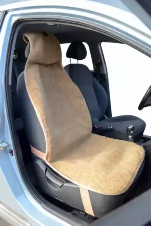 Накидка меховая (чехол) на сиденье автомобиля из верблюжьей шерсти, ОДНОТОННАЯ
