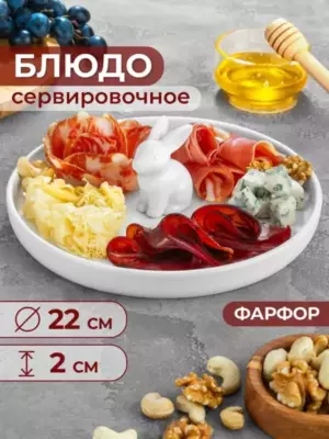 Блюдо "Кролик" 22*22*7,4 см с бортиком