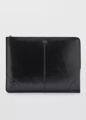 Laptophülle mit Nahtdetails Schwarz