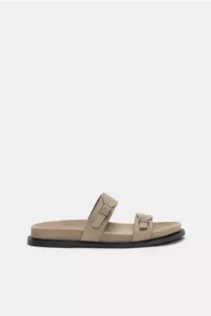 Flache Riemchensandalen, pullandbear Braun