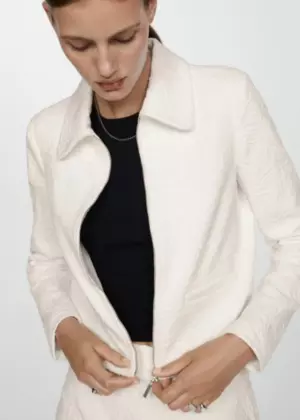 Strukturierte Jacke aus Baumwoll-Mix