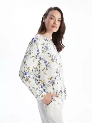 LCW Grace 
  Bluse mit Kerbausschnitt und Muster für Damen