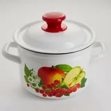 Кастрюля эмал цил 2,0л с рис